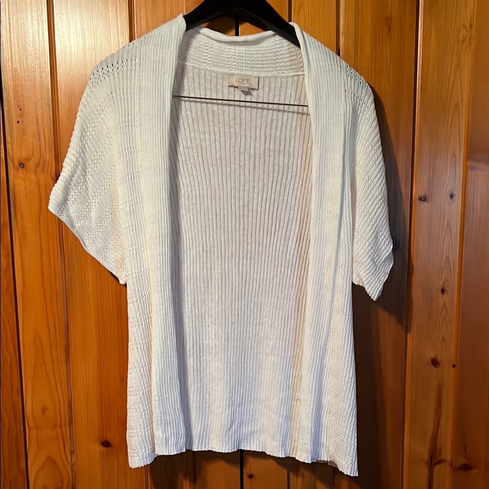 LOFT Short Sleeve Knit Cardigan